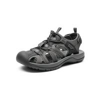 DREAM PAIRS Sandali Estivi da Donna Sportivi Sandali da Trekking Scarpe da Spiaggia Antiscivolo con Soletta in EVA,Size 41,Nero/Grigio Chiaro,DWUMST2502