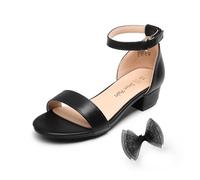 DREAM PAIRS Sandali per Bambine e Ragazze Scarpe da Principessa con Tacco per Feste e Compleanni,Size 33.5,Nero,SDSD2320K