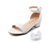 DREAM PAIRS Sandali per Bambine e Ragazze Scarpe da Principessa con Tacco per Feste e Compleanni,Size 38.5,Bianco,SDSD2320K
