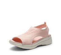 DREAM PAIRS Sandali Sportivi da Donna Lavorati a Maglia Scarpe Basse Traspiranti con Suola in EVA Leggera per Camminare Spiaggia Viaggi,Size 43,Arrossire,DWUMST2508