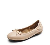 DREAM PAIRS Scarpe Basse da Balletto morbide e Confortevoli con Punta a Punta da Donna,Size 37,Nudo,SDFA2310W-E
