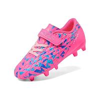 DREAM PAIRS Scarpe Calcio Bambino Unisex | Tomaia morbida e resistente all'usura per un controllo palla ottimale, con supporto al tallone imbottito e chiusura a