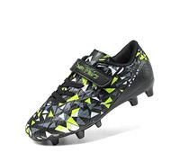 DREAM PAIRS Scarpe Calcio Bambino Unisex | Tomaia morbida e resistente all'usura per un controllo palla ottimale, con supporto al tallone imbottito e chiusura a