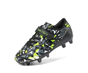 DREAM PAIRS Scarpe Calcio Bambino Unisex | Tomaia morbida e resistente all'usura per un controllo palla ottimale, con supporto al tallone imbottito e chiusura a
