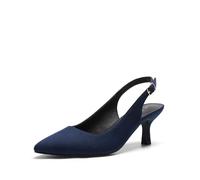 DREAM PAIRS Scarpe Classiche da Donna con Tacco a Gatto Décolleté con Cinturino in PU con Comoda Soletta per la Festa di Nozze,Size 37,Blu Marino-Scamosciato-1,SDPU2444W