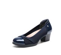 DREAM PAIRS Scarpe con Tacco a Blocco Comode da Donna e Classiche Eleganti Décolleté con Soletta Ammortizzata,Size 40.5,Marina Militare,DWUMPU2507
