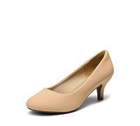 DREAM PAIRS Scarpe con Tacco Classico da Donna in PU, Comode Scarpe da Donna, Scarpe col Tacco Donna Eleganti,Size 37,Nudo/Nabuk,LUVLY
