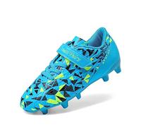 DREAM PAIRS Scarpe da Calcio per Ragazzi e Ragazze Scarpe da Calcio per Bambini Bambino/Bambino Piccolo/Bambino Grande,Size 35,Blu Reale/Verde Neon,SDSO2307K