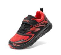 DREAM PAIRS Scarpe da ginnastica per bambini e bambine, da tennis, atletica, corsa, palestra, scuola, per bambini piccoli, rosso/nero, 6 Big Kid