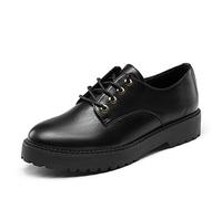 DREAM PAIRS Scarpe Oxford Donna Tacco,Nero/Pu,38