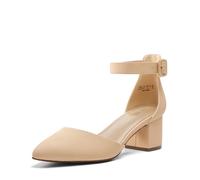 DREAM PAIRS Scarpe Tacco Pump per Donna Comode Eleganti Scarpe Décolleté con Tacco Grosso e Punta,Size 40.5,Nudo/Nabuk,ANNEE