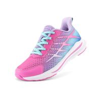 DREAM PAIRS Sneakers per Bambini e Bambine, Ammortizzanti Traspiranti Scarpe Sportive Unisex per Corsa, Tempo Libero, Tutti i Giorni,Size 33.5,Viola/Rosa,KKUMRS2509