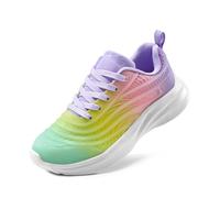 DREAM PAIRS Sneakers Scarpe Sportive per Bambini Ragazze Ragazzi Sneakers Scarpe da Interni Scarpe da Corsa Traspiranti Scarpe,Size 35,Arcobaleno/Viola,SDRS2330K