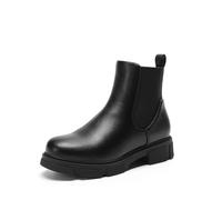 DREAM PAIRS Stivaletti Chelsea da Donna Stivaletti Alla Caviglia da Donna Foderati con Materiale in Pelliccia Sintetica per Calore e Comfort,Size 39,Nero,DWEMAB2501