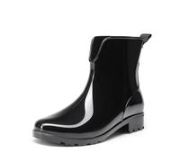 DREAM PAIRS Stivali da Donna Wellington Stivaletti Impermeabili Elastici Stivali da Pioggia da Esterno da Donna,Size 36,Nero,SDRB2417W-E