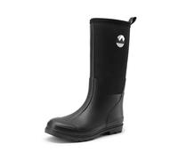DREAM PAIRS Stivali da Pioggia Donna Alti Fino al Ginocchio Stivali con Circonferenza Gambale Elastica per Outdoor Giardino,Size 37,Nero,DWEMRB2506