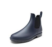 DREAM PAIRS Stivali da Pioggia Uomo Chelsea Wellington Rain Boots Impermeabili Stivaletti Elastico Outdoor Ankle Boot,Size 44,Blu,SDRB2401M-E
