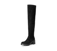 DREAM PAIRS Stivali Donna Alti Caldi alla Moda, Ginocchio, Camoscio-Nero, Size 41.5, SDOB2406W
