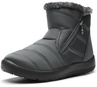 DREAM PAIRS Stivali Invernali Donna Doposci Nylon Impermeabili Caldi 42 Grigio