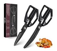 Dream Reach Forbici da Cucina, Multifunzionali Trinciapollo e Forbici da Cucina per Pollo, Carne, Verdure, Pollame, Pesce Nero