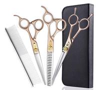 Dream Reach Set di forbici per cani professionali da 7 pollici in acciaio inossidabile giapponese 440C(Set-02)