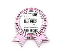 Dream Reality Love Citazione inglese spilla spilla rosa vincitore premio medaglia, Medio, Metallo