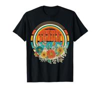 Dream Retro Farfalla Floreale Boho 70s Tramonto Estetica Maglietta