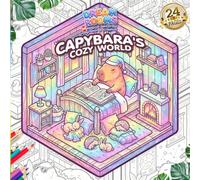 Dream Rooms: Capybara's Cozy World: A Cute and Relaxing Coloring Book for Kids Ages 5-8 Featuring Magical Spaces, Kawaii Animals, and Fun Interior Designs