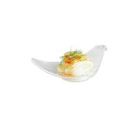 Dream' s Party 12 Bicchierini Petalo - Finger Food in plastica Trasparenti - 8x8cm - bicchieri coppette da dessert monoporzione - Contenitori Riutilizzabili per Budini, Mousse, Gelati, dolci e salati