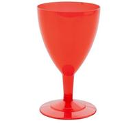 Dream' s Party 20 Flute Calice in plastica RIUTILIZZABILE - Flutes rigidi - Calice da Spumante - in plastica ROSSO TRASPARENTE CRISTAL - confezione 20 pezzi - flute per feste