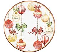 Dream' s Party 6 Sottopiatti Ø33cm NATALE CHRISTMAS DECO' piatto MAXI sottopiatto in carta monouso COMPOSTABILE (SOTTOPIATTO 6 PEZZI)