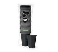 Dream' s Party Confezione da 50 Bicchieri NERO in plastica monouso - 200cc - 100% riciclabili