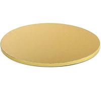 Dream' s Party Piatto SottoTorta Rigido Vassoio Tondo Ø 30cm - Cake Board Oro - Altezza 1,2cm- Ideale per trasportare e Portare Torte Decorate con Il Cake Design e con sculture in Pasta di Zucchero