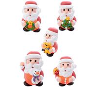 Dream' s Party Set 5 Babbo Natale in Zucchero - Soggetti Natalizi per Decoro Decorazioni Torte e Dolci - Decorazione Natalizia per Torte, panettoni, pandori e Dolci