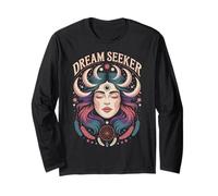 Dream Seeker Luna Magia Stelle Mistiche Donna Piume Maglia a Manica