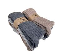 DREAM SOCKS Calze Calzini Caldi LUNGHI in Lana D'Angora per Uomo -Donna-per Trekking-Escursionismo (IT, Numero, 35, 40, Regular, Regular, 4 X Set. LIGHT COLORS)