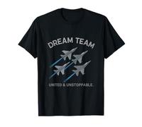 Dream Team Jet Fighters United e Grafica inarrestabile Maglietta