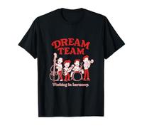 Dream Team Retro Script Cartoon Band - Lavorare in Armonia Maglietta