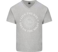 Dream The Night Moons Sleeping Mens V-Neck T-Shirt In Cotone