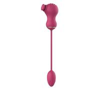 Dream Toys Essentials Flexible Dual Stimulator and Vibrating Egg Pink 29 cm