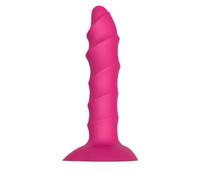 Dream Toys Essentials Twisted Plug With Suction Cup Pink 17 cm