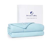 Dream Valley®Outlast®Deepsleep Cooling Comforter, King Size, NASA-Grade Space Technology Cooling Blanket for Hot Sleepers Night Sweats, Q-Max > 0.45 Aerocool™Breathable, Ice Blue, 106"x90"