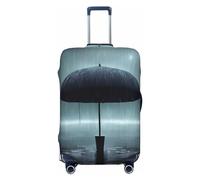 Dream Watermelon - Copertura per bagagli da viaggio per bagagli da 45,7 a 81,7 cm, lavabile, resistente ai graffi, Ombrello nero sotto la pioggia, L