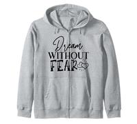 Dream Without Fear Inspirational Citazione Cuori Felpa con Cappuccio