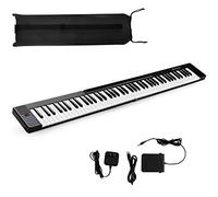 DREAMADE Pianoforte Digitale a 88 Tasti, Tastiera Elettrica Portatile e Pieghevole con 128 Toni, 128 Ritmi 15 Demo, Tastiera Pianoforte con Altoparlante, Porta USB e MIDI, 137 x 16,5 x 5 cm