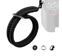 Dreamark - Cinghia da polso per fotocamera DSLR/SLR, in Paracord 550, per Canon, Sony, Nikon, Leica, Panasonic, Fuji, Olympus, Nero