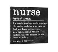 DreamAutumn Stampa artistica da parete su tela con frasi di dizionario con scritta "Nurse Definition Dictionary Significato", 30,5 x 30,5 cm, poster su tela, pronto da appendere, moderno dipinto da