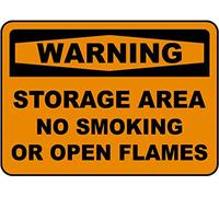 Dreamawsl Attenzione per - cartello di latta - Storage Area No Smoking Label Cartello di sicurezza Tin Metal Warning Sign Avviso 30,5 x 20,3 cm