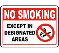 Dreamawsl Attenzione per - Targa in latta - No Smoking Except in Design Cartello di sicurezza in latta Segnale di avvertimento 30,5 x 20,3 cm