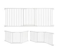 Dreambaby Discovery - Cancelletto di sicurezza pieghevole Flex, configurabile Adapta, a 3 pannelli, adatto per apertura da 74,5 cm a 195 cm di larghezza e 74 cm di altezza, con funzione Smart Stay